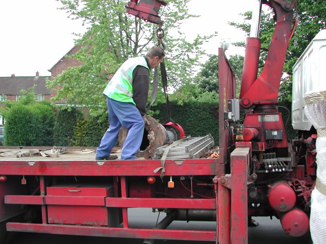 On the lorry