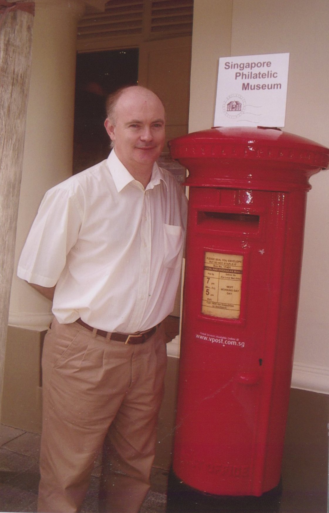 Singapore Philatelic Museum with visitor